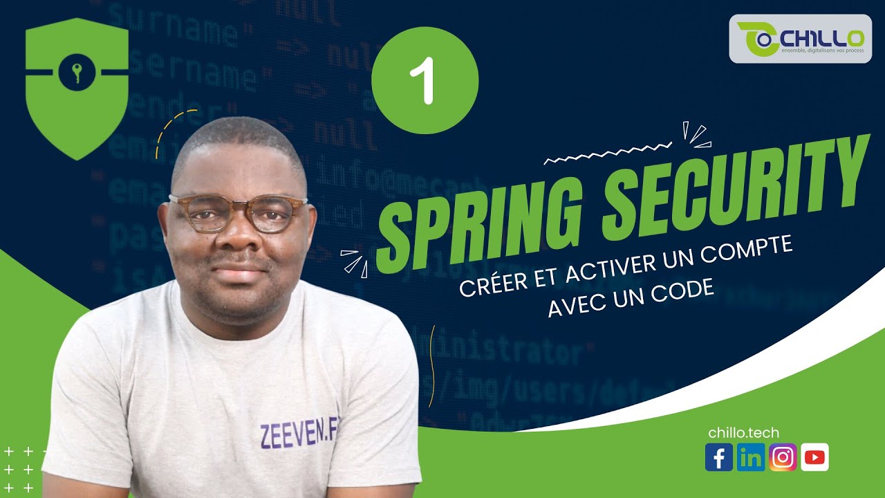 spring boot | Spring security 1/7 | création d'un compte et activation avec un code.